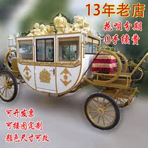 Wedding wedding European-style royal carriage Electric four-wheeled tourist sightseeing car horse-drawn carriage four-wheeled carriage ornament model