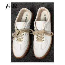 Summer 2021 retro round head lace-up Germany shoes trend Net red white shoes men all-match casual board shoes couple