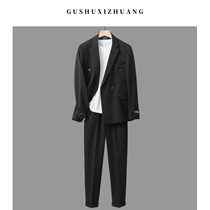 2021 autumn and winter thick loose fall feel suit suit suit men Korean trend handsome casual light mature wind small suit