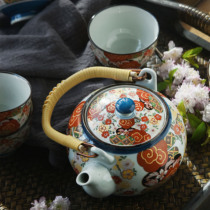 Japan imported Bosama fire Jinzhumei Tiliang tea set set decal craft porcelain Japanese exquisite tea set gift