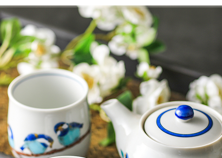 爱悦居-日本v茶具九谷烧茶具茶壶和风急须380ml茶具胸针山雀_7折卡地亚美洲豹套装图片