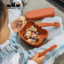 Australian We Light Be Tincy Baby Succulum Bowl Children Coveting Bowl Baby Cartoon Suction Disc Silicone Bowl