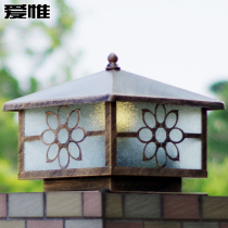 Square European style modern outdoor wall lamp outdoor waterproof garden villa garden lamp new rural landscape pillar lamp