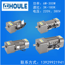 HOULE Haoli 220V 380V AC speed regulation motor 6W-400W gear reduction motor slow motor
