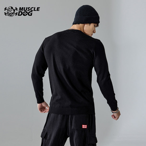 Muscle dog tide brand new round neck sweater men's winter warm bottom shirt small high -necked casual pullover sweater Muscle dog tide brand new round neck sweater men's winter warm bottom shirt small high -necked casual pullover sweater