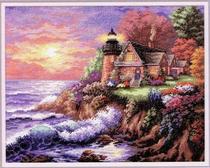 Cross embroidery drawing source file Dim 35090-Sea lighthouse