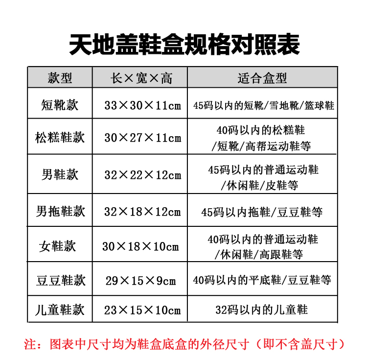 10个装上下天地盖翻盖男女士牛皮纸鞋盒收纳纸盒样板定做订制印刷
