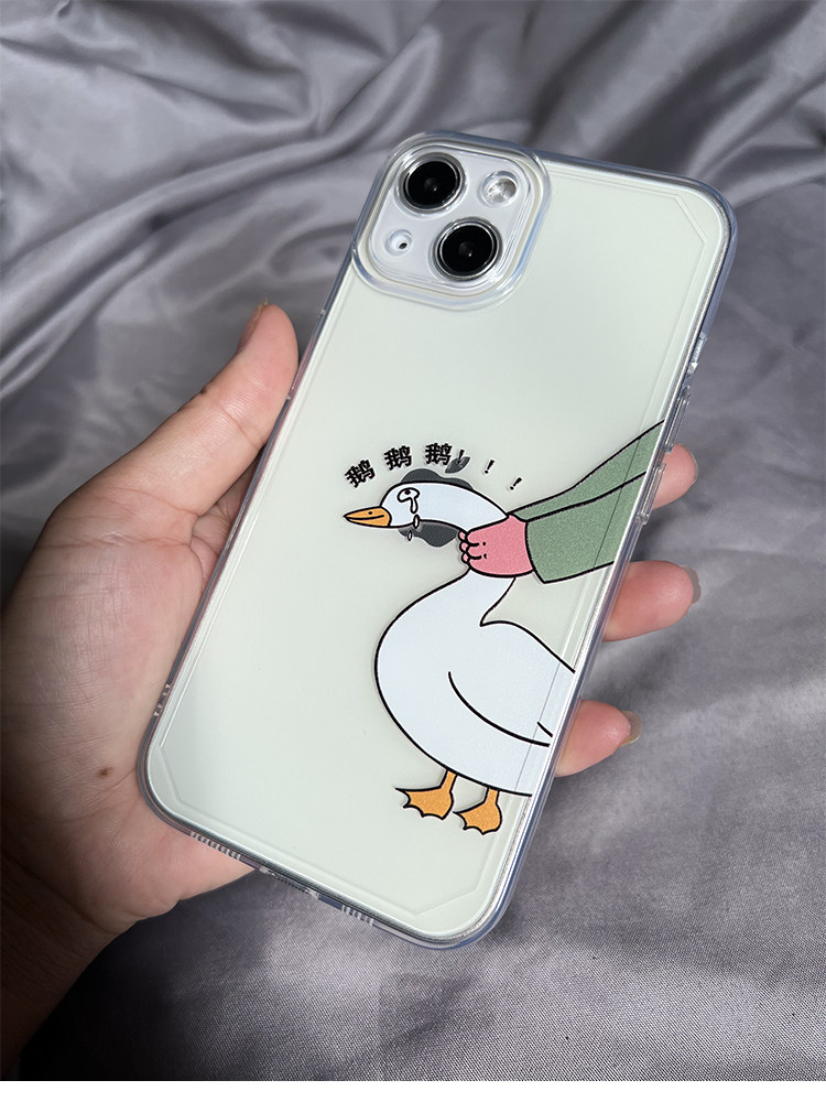 恶搞沙雕大鹅苹果12pro手机壳镜头全包iphone13mini/14max/11promax