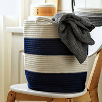 Japanese cotton wire bucket storage basket cloth art weave storage basket clothes to organize basket laundry basket dirty clothes basket