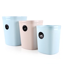 Beautiful elegant colorful trash can Square uncovered household desktop bedroom bathroom kitchen utility bucket