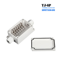 TJ-6P junction box TIBOX TIBOX TIBOX Tianqi 125*55*40 bolt type one in one out with waterproof connector 6p terminal