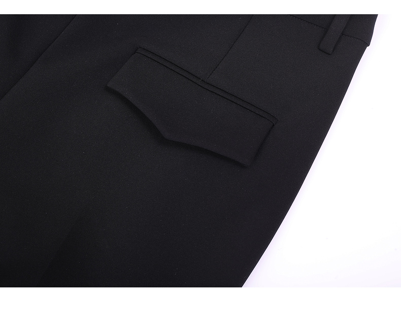 【三醋纤】玛丝菲尔2022年春季新款黑色休闲裤直筒裤子