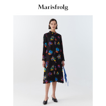 (New National Style series) Marsfield womens 2021 New Fashion long sleeve skirt print long dress