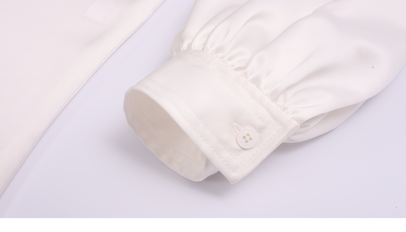 【商场同款】玛丝菲尔女装2021秋冬新白色泡泡长袖设计衬衫