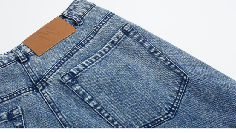 【纯棉】玛丝菲尔2022年夏季新款蛋型设计怀旧休闲牛仔裤长裤