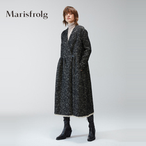 Marisfrolg Marvelfel wool 2021 Winter womens dress with a long fur coat and a coat of fur