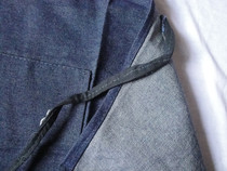 Denim apron working apron fireproof flower splash welding apron thick wear-resistant Labor apron about 90cm long