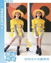 The new girl Makalon creative walk show tide suit personality fashion girl tidal dress yellow ba blue show costume 6