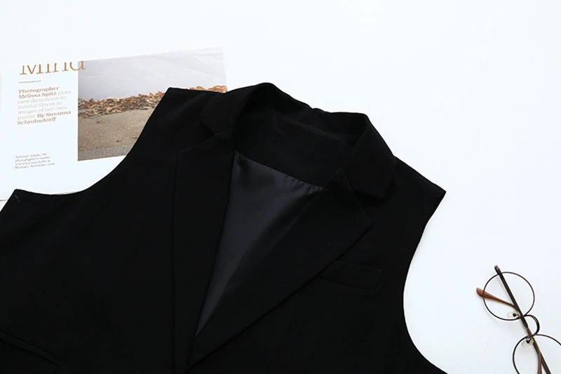 Fat mm phù hợp với áo khoác vest mùa thu quần áo phụ nữ mới kích thước lớn Phiên bản Hàn Quốc lỏng lẻo giữa chiều dài một khóa tính khí mặc bên ngoài - Áo vest