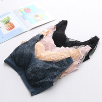 Large size underwear women receive a pair of breasts anti-sagging chest fat mm lace incognito bra Gathered thin incognito bra