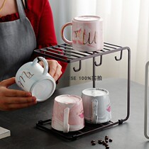 Creative wrought iron cup holder water Cup hanger glass ceramic cup storage rack household coffee cup Nordic rack storage