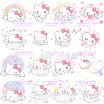 N23 hand painted cartoon day series Angels hello kitty Katie cat-free PNG sticker tups material