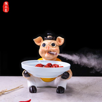 Dadong artistic conception vegetable dry ice creative personality tableware fashion journey to the west pig eight special-shaped restaurant plate sasab supplies