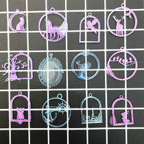 Crystal epoxy DIY handmade pendant earrings Hollow bird Owl Castle Alice silicone mold