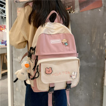 School Bag Girls Elementary School Students High School High School Students Large Capacity Double Shoulder Bag Backpack 2022 New Girl Computer Bag