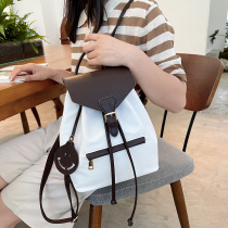 Double shoulder bag woman 2022 new wave Korean version Fashion Ins ultra-fire bag girls small school bag ladies Draw Rope Backpack