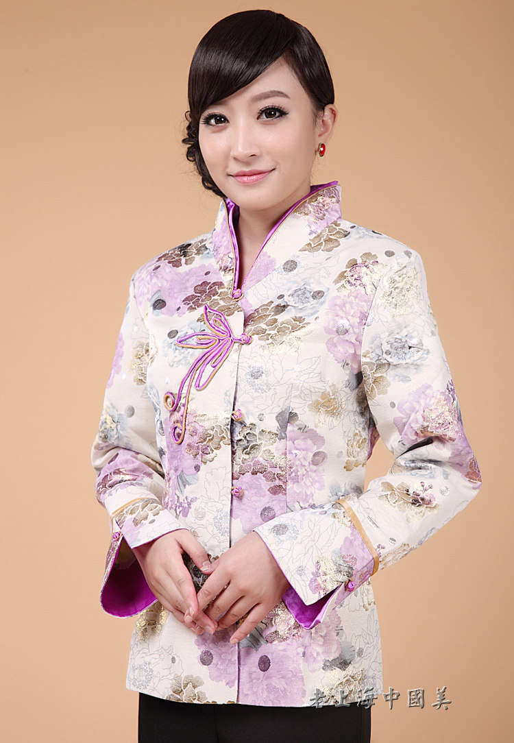 唐装春秋新款时尚改良唐装丝绸女士上衣中国风中式中年气质妈妈装