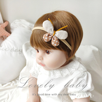 Baby hair with head adorned with adorable butterfly 0-12 month baby hair adorned with baby full moon princess halmento head flower cute