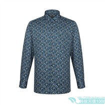 ￥DAKS high-end mens clothing Korean 24 autumn mens long-sleeved printed casual shirt DKA1SHCL130
