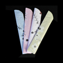 7 inch Chinese style ancient style womens and mens fan accessories folding fan cotton and linen fan cover small fresh fan bag packaging bag