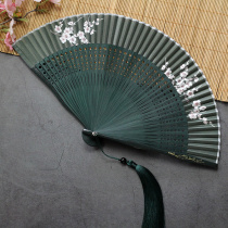 Chinese wind plum fan female style 6-inch Lingseri ancient wind folding fan summer folding portable dance performance fan gift