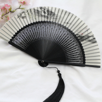 China Wind Gifts Water Ink Fan Folding Fan Portable Dance Fan Gufeng Performance Fan Summer Na Cool Men and Women
