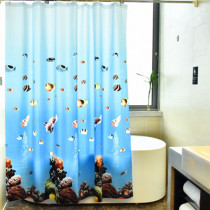 Plastic partition curtain Shower curtain Telescopic rod set straight rod non-perforated waterproof thickened mildew blocking door curtain curtain