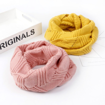 Childrens woolen bib baby warm neck cover Korean version of men and women children autumn and winter student knitted scarf Parent-child scarf