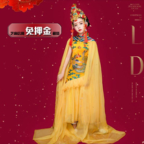 Rental childrens dresses Girls catwalk finals Chinese style Feng Guanxia girls Tang clothing rental girls phoenix robe