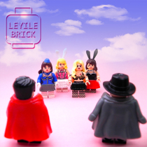 Le Yile third-party moc minifigure accessories soft rubber skirt Cloak coat printing No 399-426