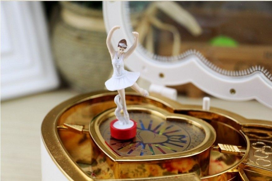 创意旋转芭蕾舞女孩跳舞音乐盒八音盒首饰收纳盒女生儿童生日礼物