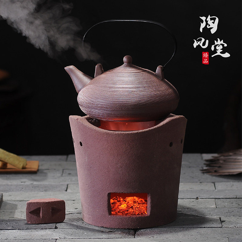 潮州烧碳茶炉风炉红泥炉木炭炉小火炉柴烧炉橄榄炭炉砂锅炉煮茶炉