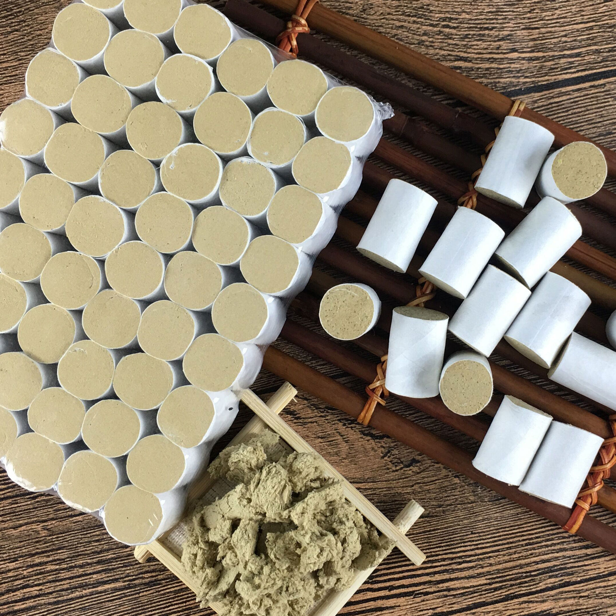 蕲春李时珍三年陈五年45:1陈手工纯艾灸条清艾条金艾条艾柱