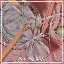 ins Pearl yarn skirt flannel bag Fairy candy box Table sugar mesh velvet bag Wedding gift full moon wine wedding