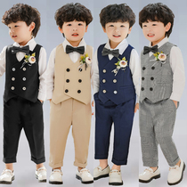 Boys dress childrens suit in a suit 2022 Spring and Autumn new flower childrens little suit Han edition performance handsome