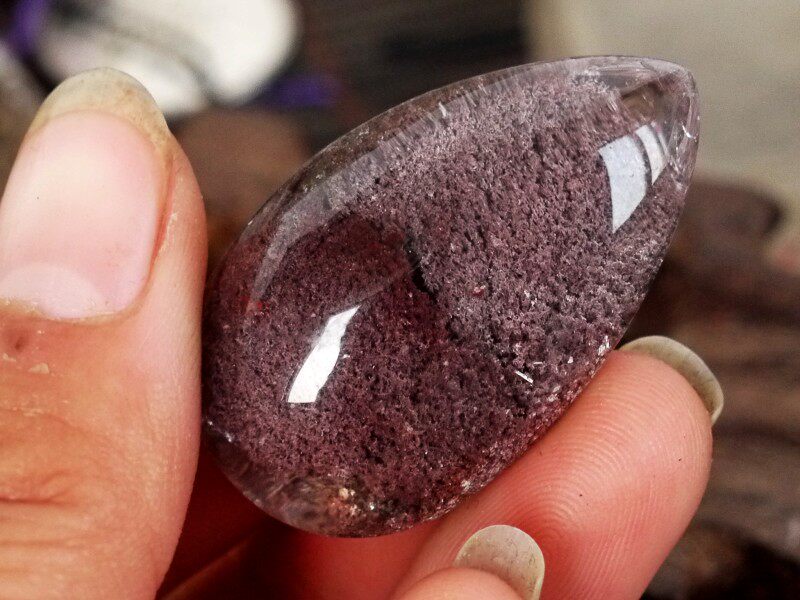 天然巴西红幽灵水晶吊坠 灰幽灵水晶吊坠 异象水晶吊坠 招财进宝