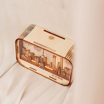 iQ MAX original Shanghai 3D three-dimensional cultural creation Oriental Pearl night light Wooden touch switch creative gift