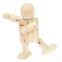 White wooden man DIY wooden robot joint puppet childrens educational toy cartoon painting graffiti