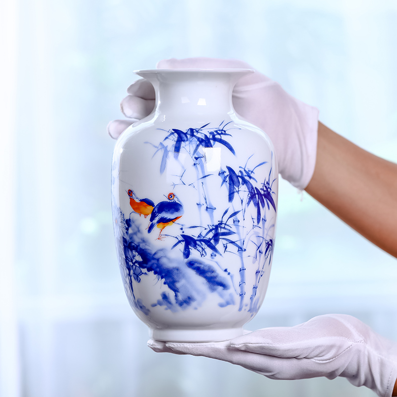 Jingdezhen ceramics, vases, flower arranging machine of Chinese style household act the role ofing is tasted, the sitting room is decorated handicraft furnishing articles package mail