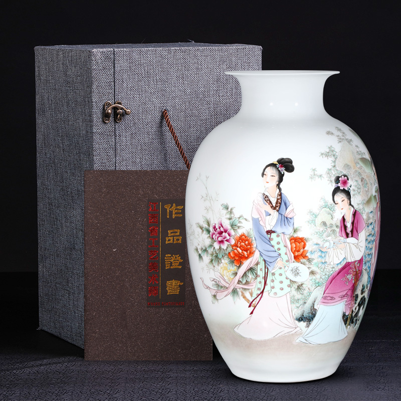 Jingdezhen ceramic furnishing articles dong - Ming li hand - made his home sitting room porch flower arrangement craft your kindness vase